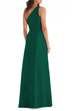 Lovely A Line One Shoulder Sleeveless Plain Back Floor Length Evening Dress