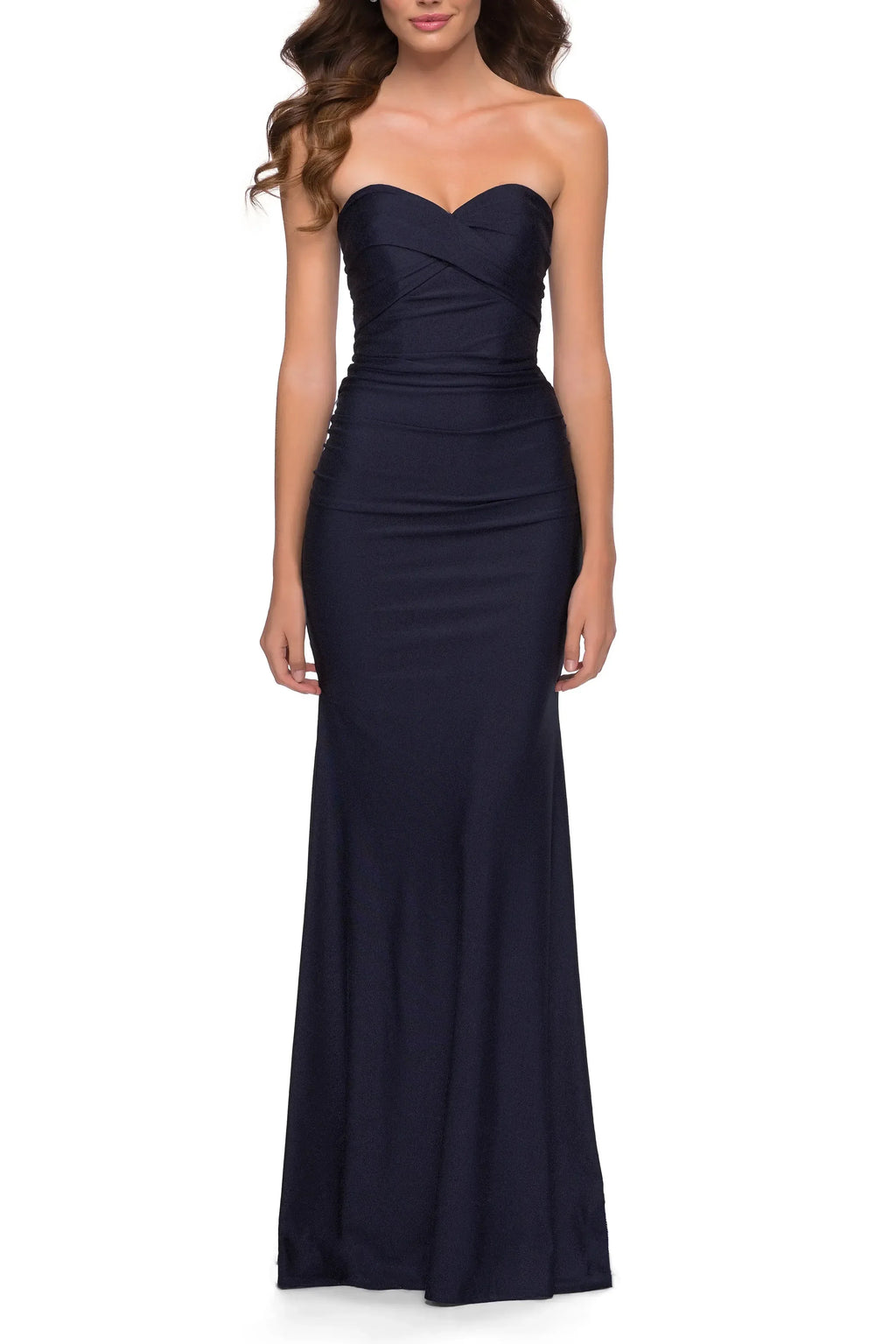 Lovely Mermaid Sweetheart Neck Sleeveless Ruched Back Floor Length Evening Dress