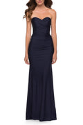 Lovely Mermaid Sweetheart Neck Sleeveless Ruched Back Floor Length Evening Dress
