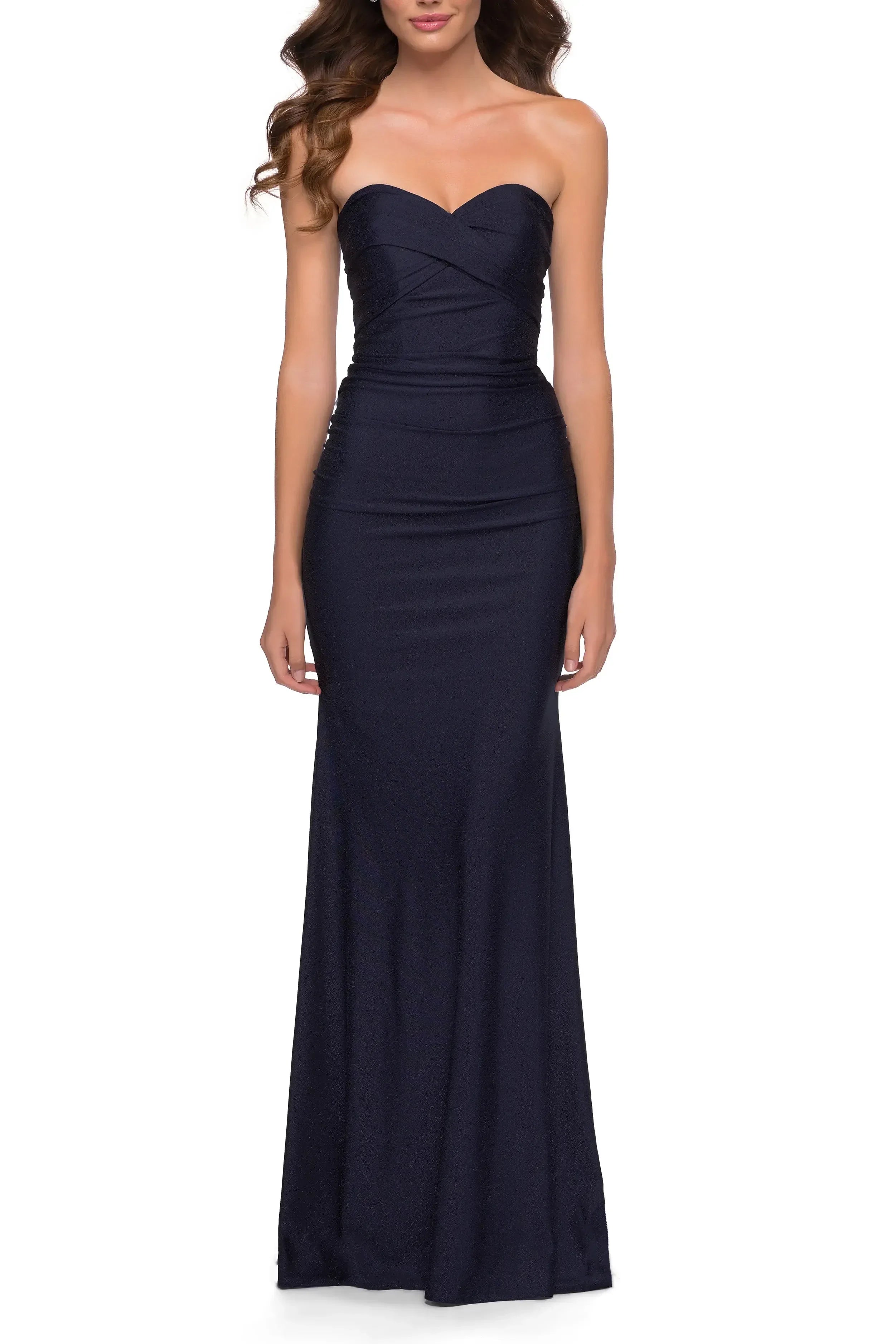 Lovely Mermaid Sweetheart Neck Sleeveless Ruched Back Floor Length Evening Dress