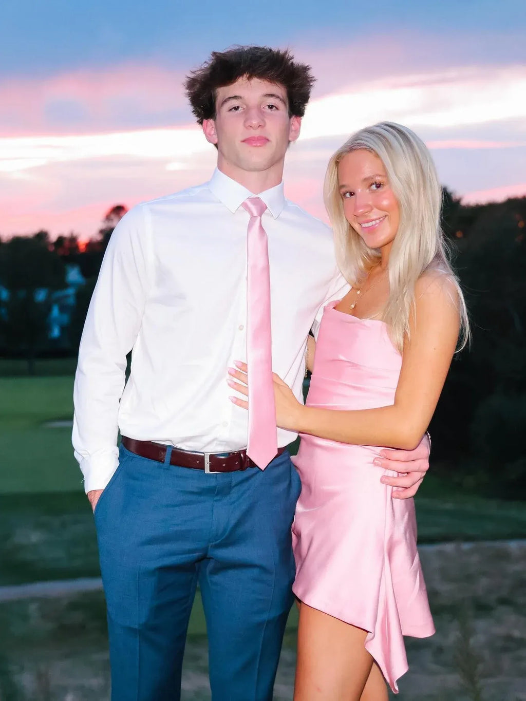 Satin Strapless Homecoming Dress Pink With Asymmetrical Hem For Teens