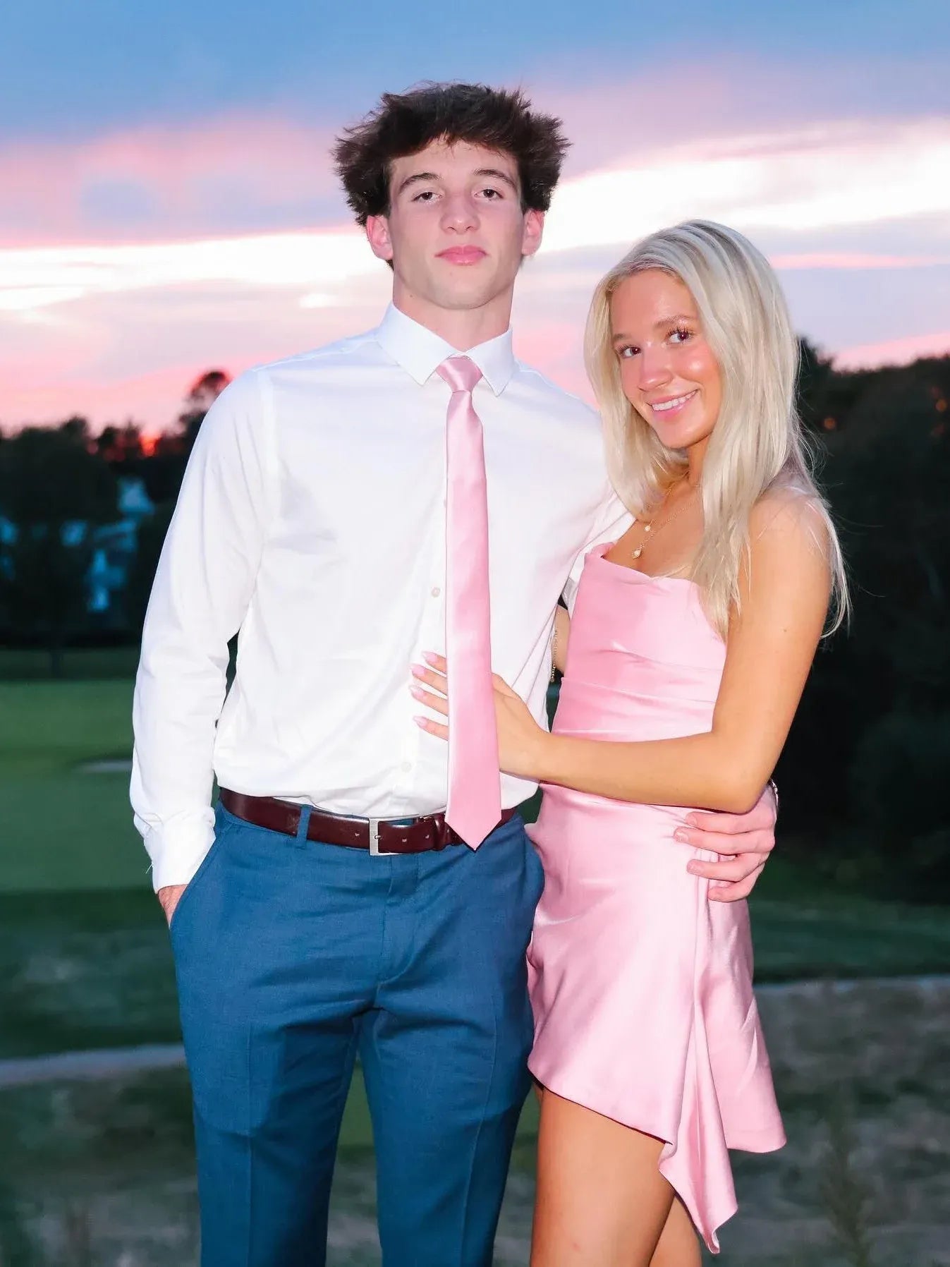 Satin Strapless Homecoming Dress Pink With Asymmetrical Hem For Teens