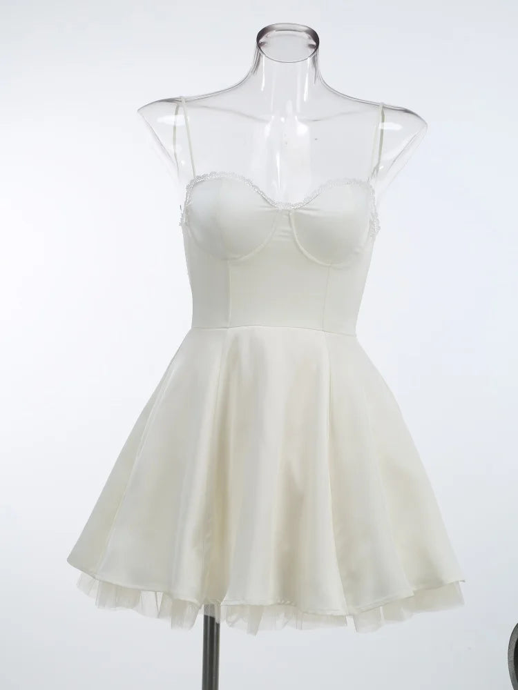 Pink A-Line Sweetheart Spaghetti Straps Corset Flirty Mini Homecoming Dress