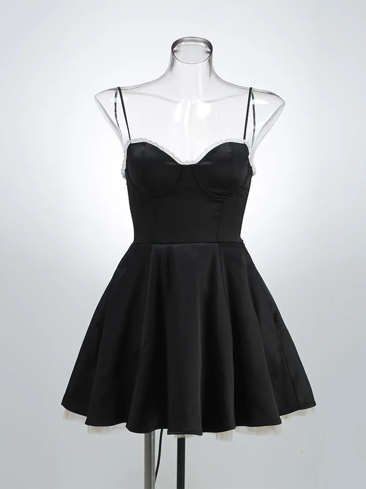 Pink A-Line Sweetheart Spaghetti Straps Corset Flirty Mini Homecoming Dress