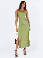 Low cost Bodycon Spaghetti Straps Sleeveless Ankle-Length Prom Dress