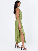 Low cost Bodycon Spaghetti Straps Sleeveless Ankle-Length Prom Dress