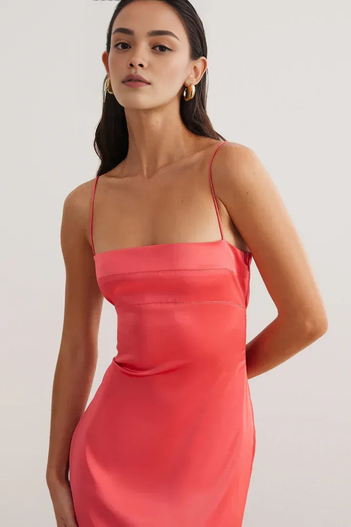 Low cost Fitted Spaghetti Straps Sleeveless Floor-Length Prom Dress