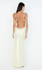 Luminous Sheath V Neck Spaghetti Strap Tie Open Back Floor Length Hot sale Prom Dress