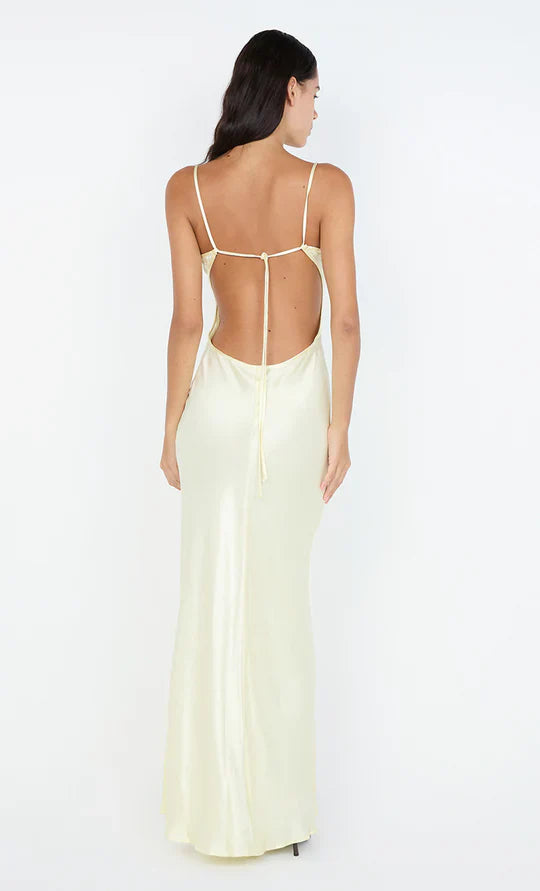 Luminous Sheath V Neck Spaghetti Strap Tie Open Back Floor Length Hot sale Prom Dress