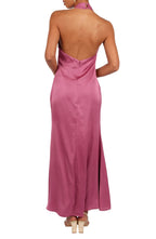 Luscious Sheath Halter Sleeveless Open Back Floor Length Evening Dress