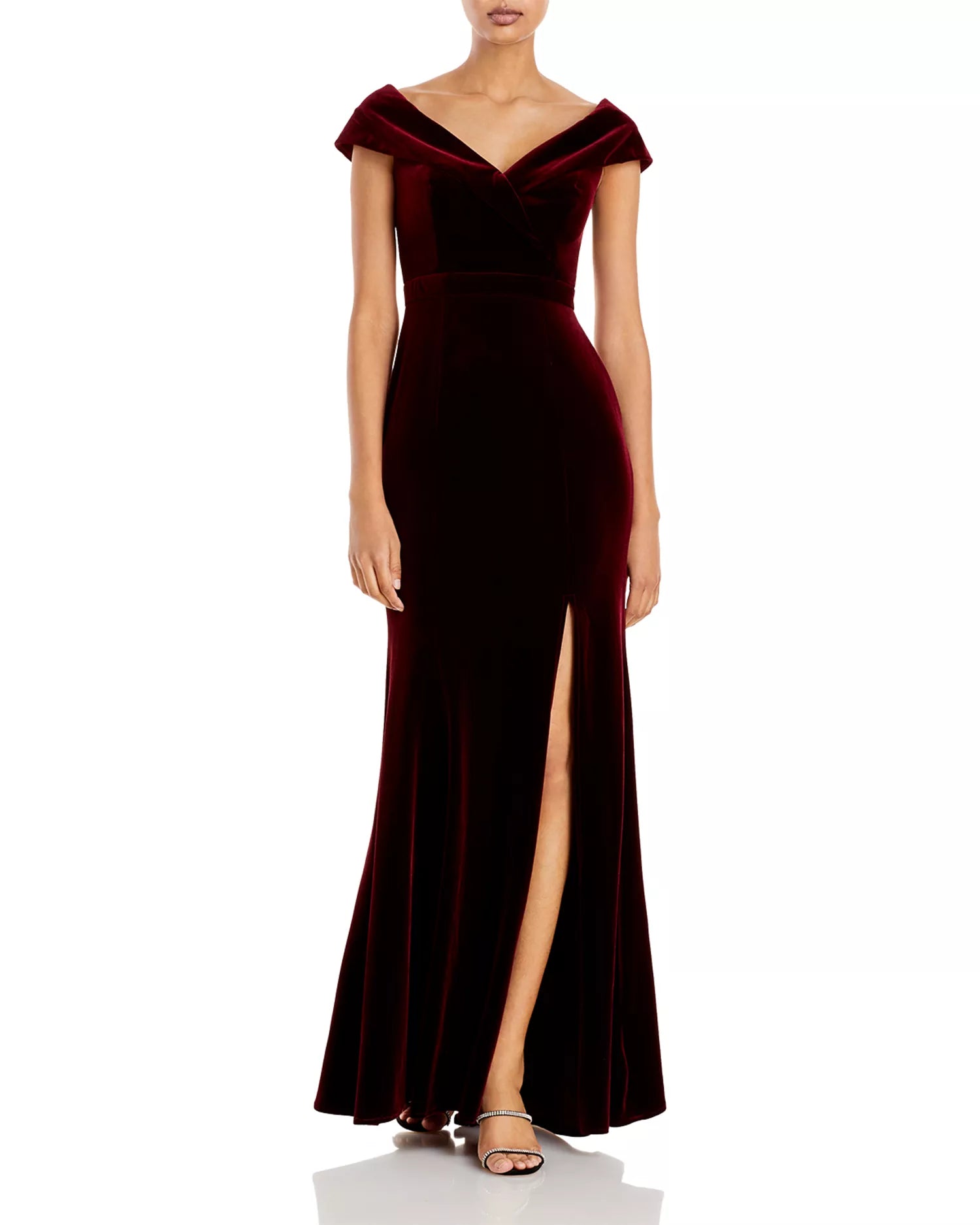 Lush Trumpet Off Shoulder Cap Sleeve Zipper Back Floor Length For Sale Prom Dress