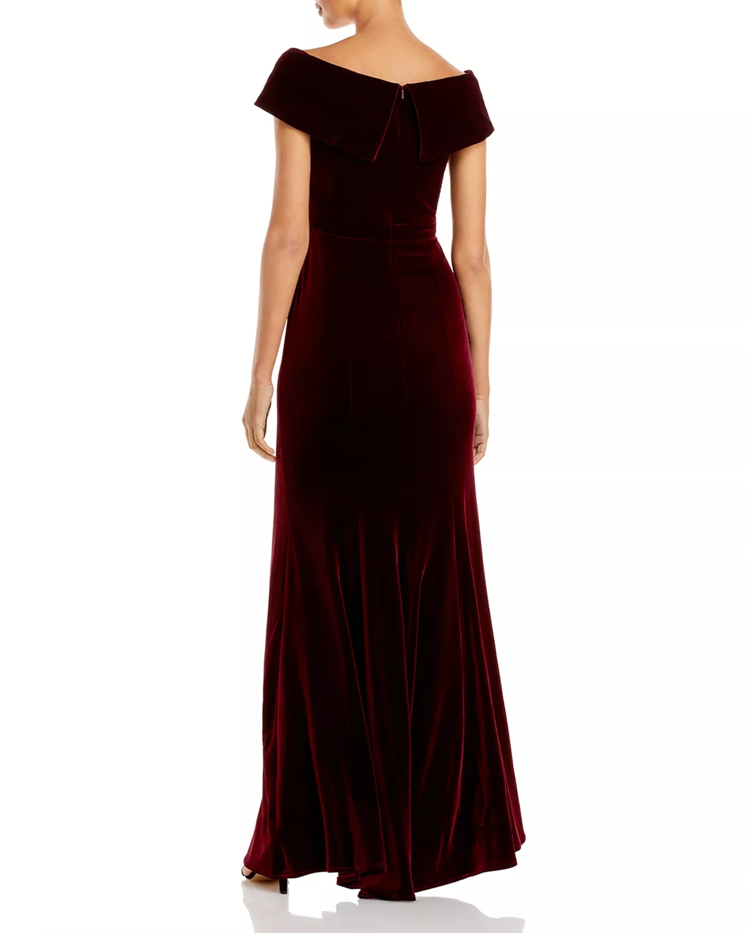 Lush Trumpet Off Shoulder Cap Sleeve Zipper Back Floor Length For Sale Prom Dress