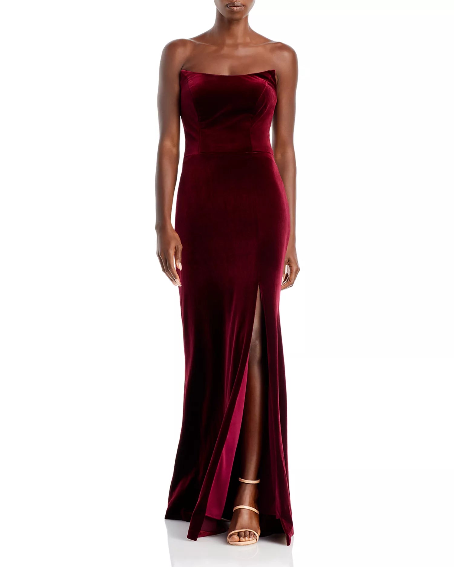 Lush Trumpet Strapless Sleeveless Zipper Back Floor Length For Ladies Prom Dress