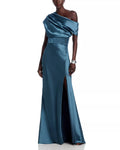 Lustrous Mermaid One Shoulder Sleeveless Open Back Floor Length For Women Prom Dress