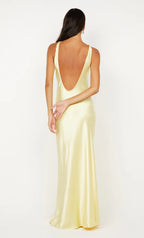 Lustrous Sheath Halter Neck Sleeveless Deep Open Back Floor Length Hot sale Prom Dress
