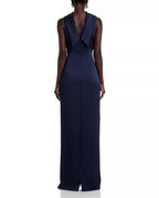 Lustrous Sheath High Neck Sleeveless V Back Floor Length For Ladies Prom Dress