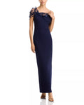 Lustrous Sheath One Shoulder Short Sleeve Open Back Floor Length Hot Sale Prom Dress