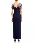 Lustrous Sheath One Shoulder Short Sleeve Open Back Floor Length Hot Sale Prom Dress
