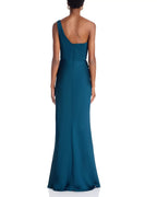 Lustrous Trumpet One Shoulder Sleeveless Cut Out Back Floor Length Hot Sale Prom Dress