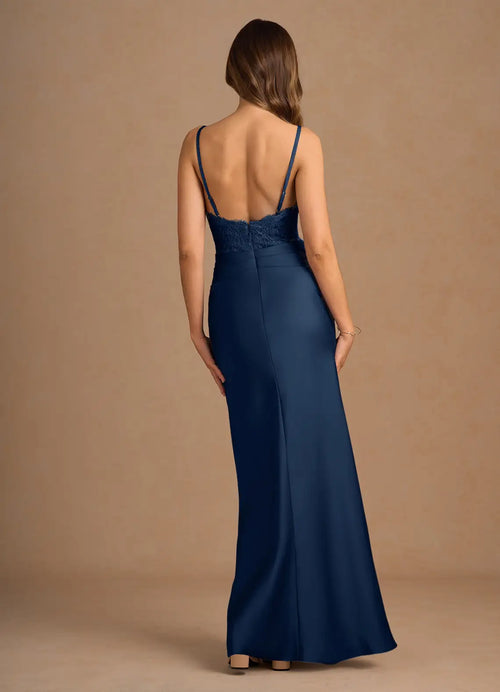 Robe de bal longue sans manches à col carré et dos ouvert, avec trompette brillante, pour adultes