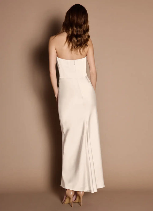 Robe de bal bustier trompette brillante sans manches dos nu longue à vendre