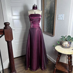 Luxe Ballgown Strapless Halter Tie Ruched Back Floor Length For Ladies Prom Dress