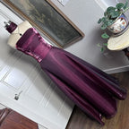 Luxe Ballgown Strapless Halter Tie Ruched Back Floor Length For Ladies Prom Dress