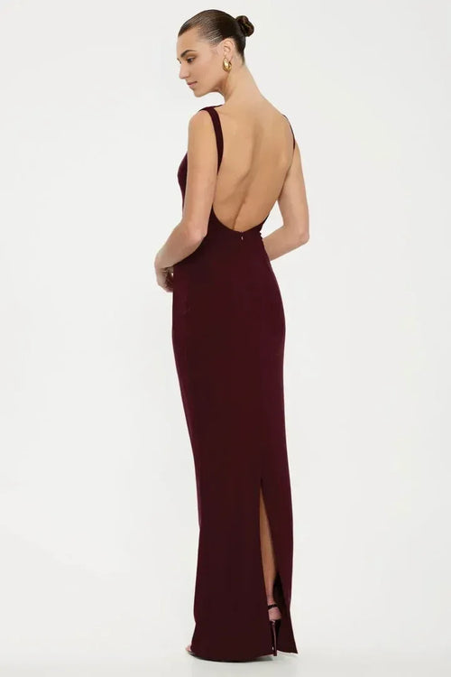 Robe de bal sirène de luxe, col bateau, sans manches, dos ouvert, longueur ras du sol