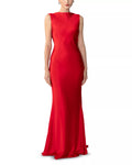 Luxe Mermaid Crew Neck Sleeveless Tie Back Floor Length For Ladies Prom Dress