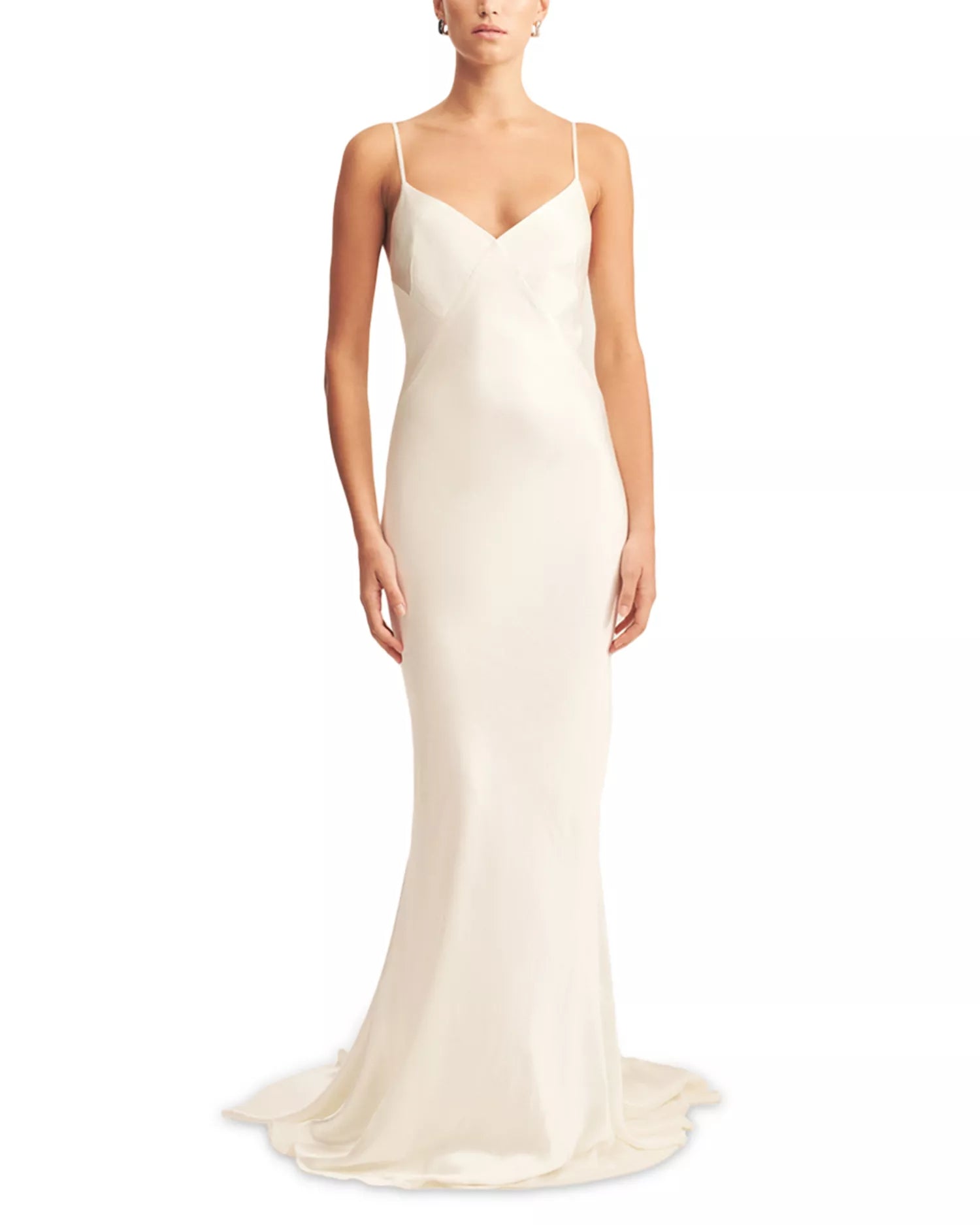 Luxe Mermaid Deep V Neck Spaghetti Strap Open Back Train Floor Length For Women Prom Dress