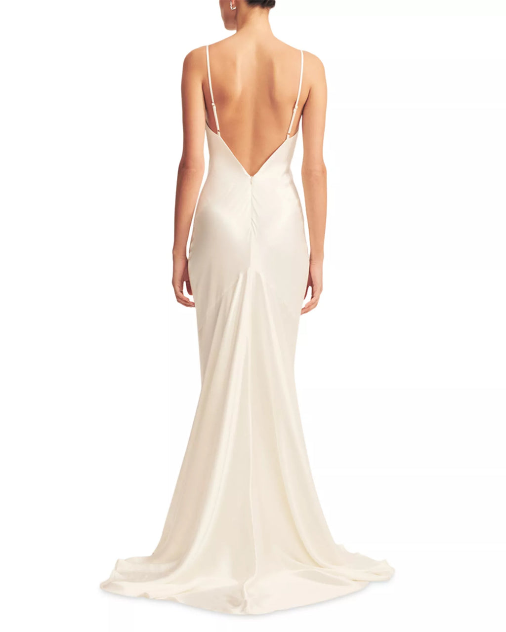 Luxe Mermaid Deep V Neck Spaghetti Strap Open Back Train Floor Length For Women Prom Dress