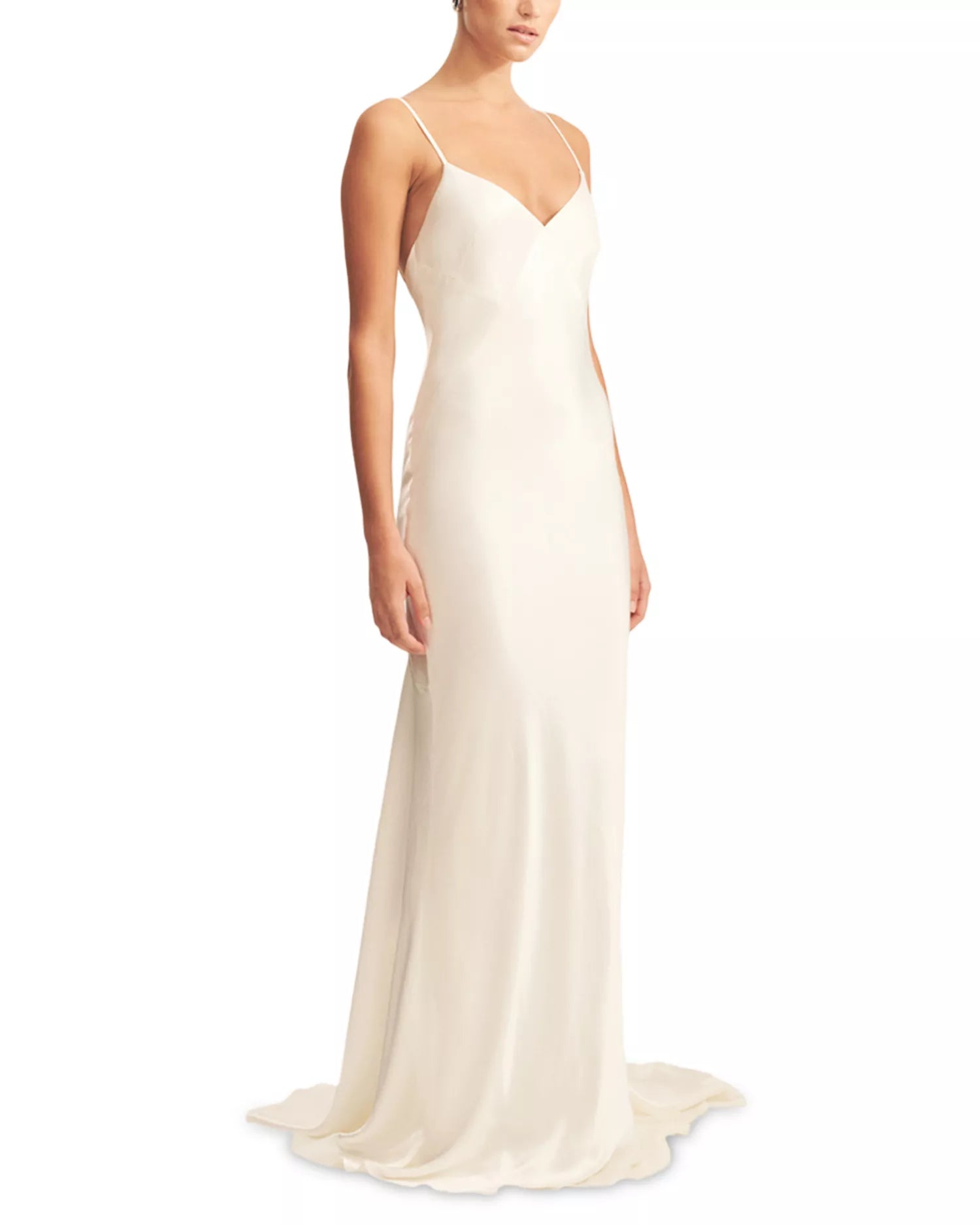 Luxe Mermaid Deep V Neck Spaghetti Strap Open Back Train Floor Length For Women Prom Dress