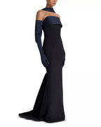 Luxe Mermaid Halter Neck Off Shoulder Open Back Train Floor Length For Adults Prom Dress