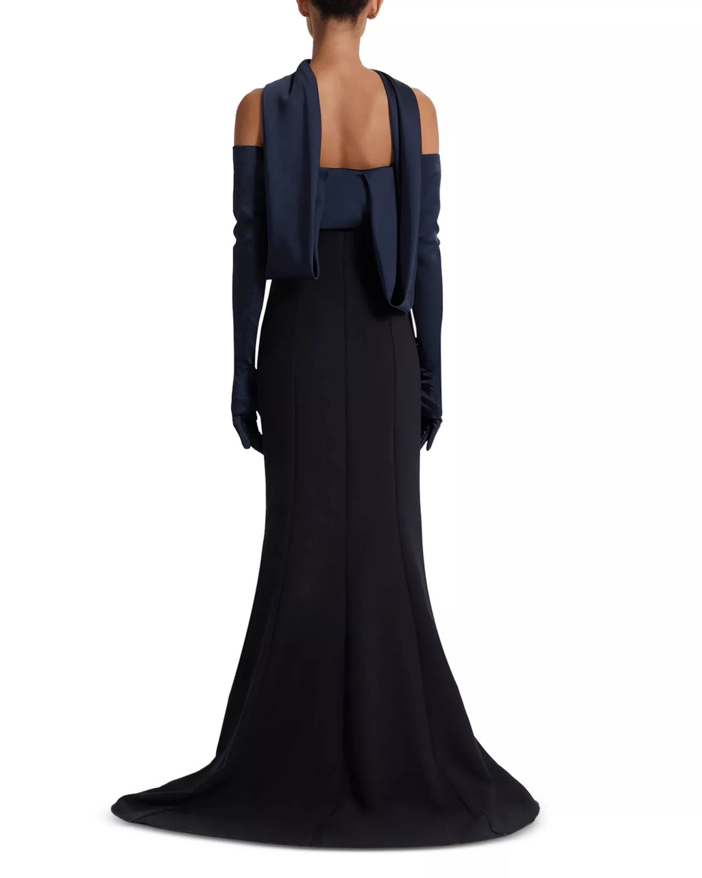 Luxe Mermaid Halter Neck Off Shoulder Open Back Train Floor Length For Adults Prom Dress