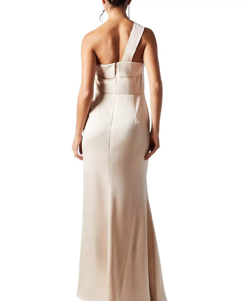 Luxe Mermaid One Shoulder Cross Strap Floor Length For Ladies Prom Dress
