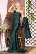 Luxe Mermaid Sweetheart One Shoulder Open Back Floor Length Prom Dress