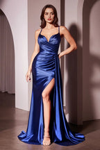 Luxe Mermaid Sweetheart Spaghetti Strap Closed Back Floor Length Prom Dress