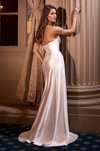Luxe Mermaid Sweetheart Strapless Open Back Floor Length Prom Dress