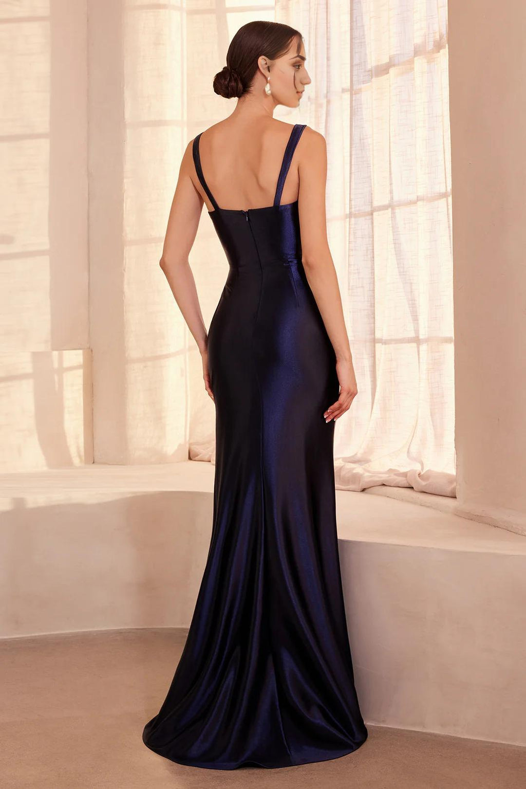 Luxe Mermaid Sweetheart Wide Strap Open Back Floor Length Prom Dress
