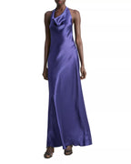 Luxe Sheath Halter Neck Sleeveless Open Back Floor Length Hot Sale Prom Dress