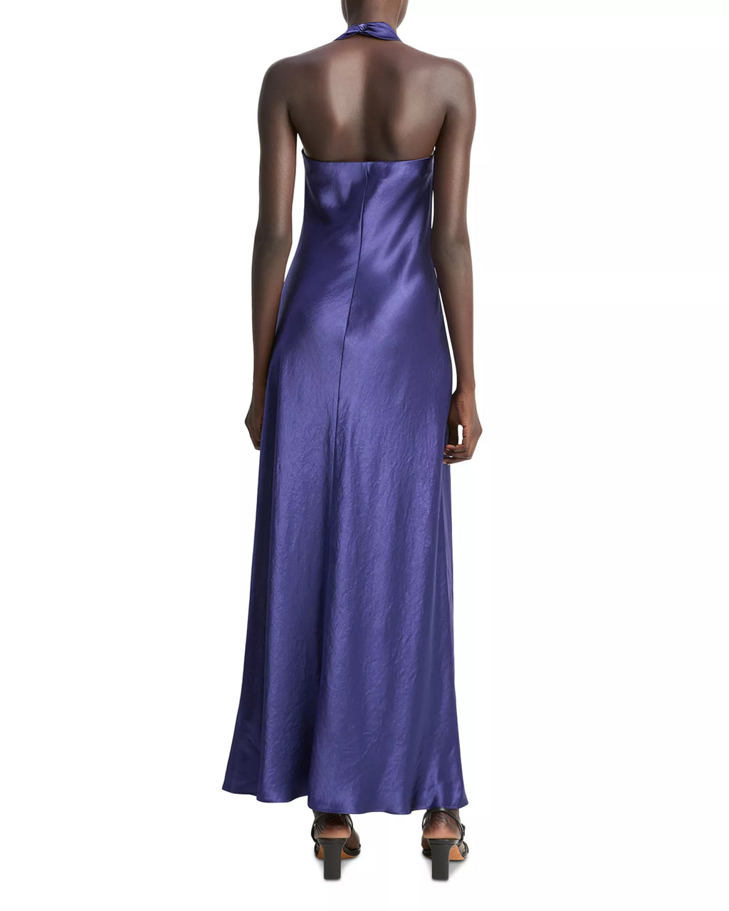 Luxe Sheath Halter Neck Sleeveless Open Back Floor Length Hot Sale Prom Dress
