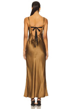 Luxe Sheath Square Neck Adjustable Strap Contrast Tie Back Floor Length Prom Dress