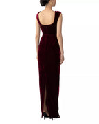 Luxe Sheath Square Neck Sleeveless Open Back Floor Length Prom Dress