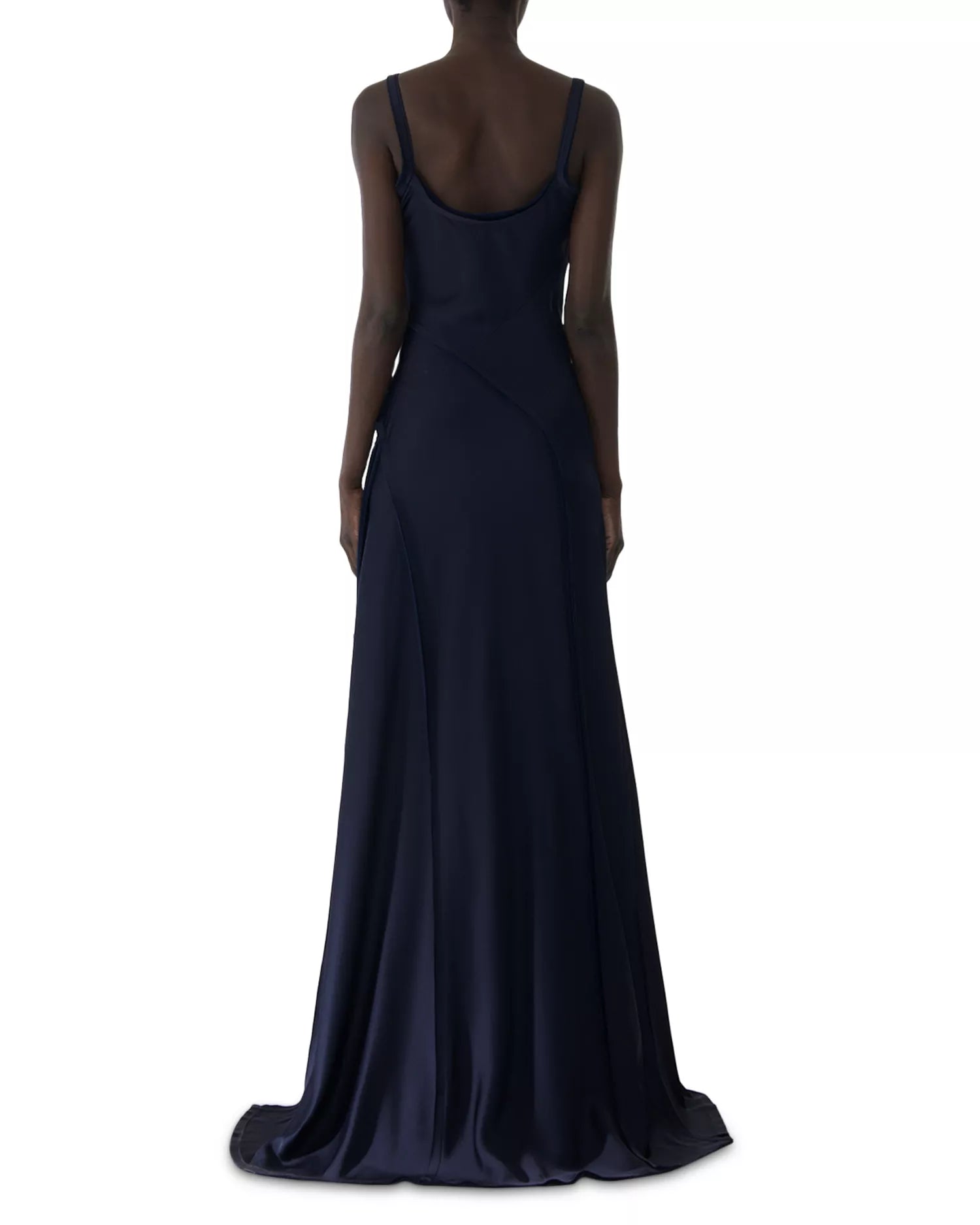 Luxe Sheath Square Neck Spaghetti Strap Asymmetrical Train Floor Length For Ladies Prom Dress