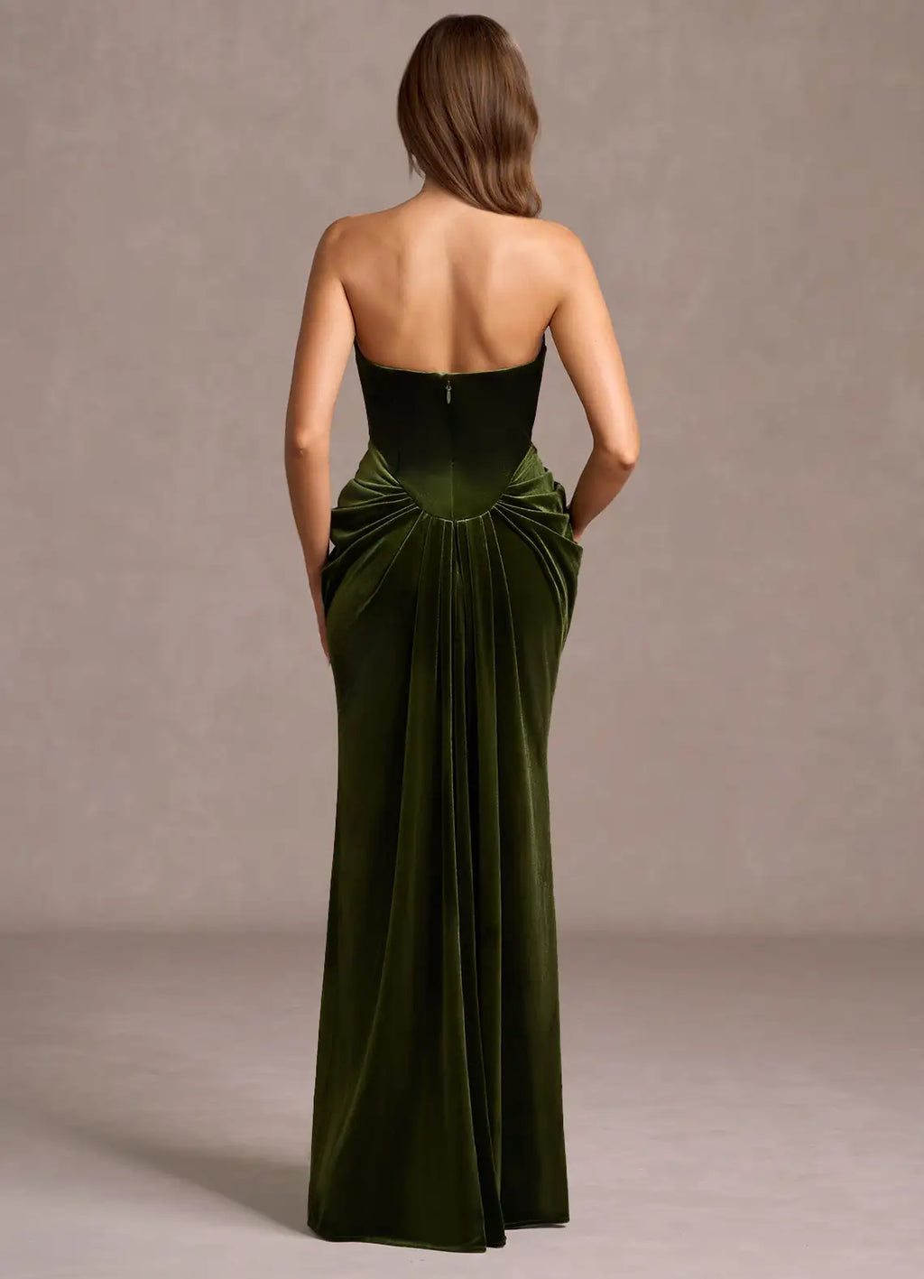 Luxe Trumpet Sweetheart Strapless Open Back Floor Length Female Prom Dress
