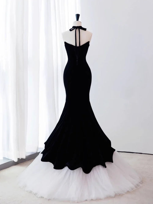 Luxuriant Mermaid Sweetheart Sleeveless Halter Back Train Length Hot sale Prom Dress