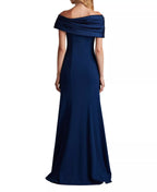 Luxurious Mermaid Off the Shoulder Ruched Bodice Zipper Back For Adults Floor Length Prom Dres