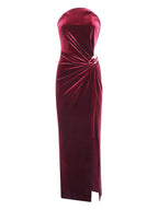 Luxurious Sheath Strapless Sleeveless Zipper Back Floor Length Prom Dress