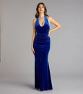 Luxurious Trumpet Halter Neck Sleeveless Open Back Floor Length Prom Dress