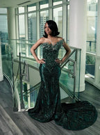Luxurious Mermaid Sweetheart Sleeveless Backless Floor-Length Prom Dress